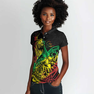 Personalised Jawaiian Reggae Women Polo Shirt Afro-Polynesian Style