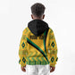 Personalised Jamaica Kid Hoodie Kente Pattern Basic - Yellow