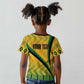 Personalised Jamaica Kid T shirt Kente Pattern Basic - Yellow