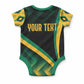 Personalised Jamaica Baby Onesie Kente Pattern Basic - Black