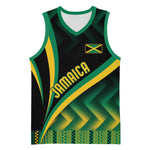 Personalised Jamaica Basketball Jersey Kente Pattern Basic - Black LT7