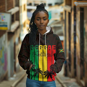 Personalised Jamaica Hoodie Reggae Festival Bob Marley Abstract Portrait