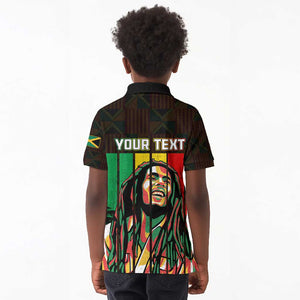 Personalised Jamaica Kid Polo Shirt Reggae Festival Bob Marley Abstract Portrait