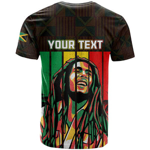 Personalised Jamaica T shirt Reggae Festival Bob Marley Abstract Portrait