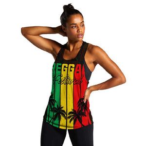 Personalised Jamaica Women Racerback Tank Reggae Festival Bob Marley Abstract Portrait