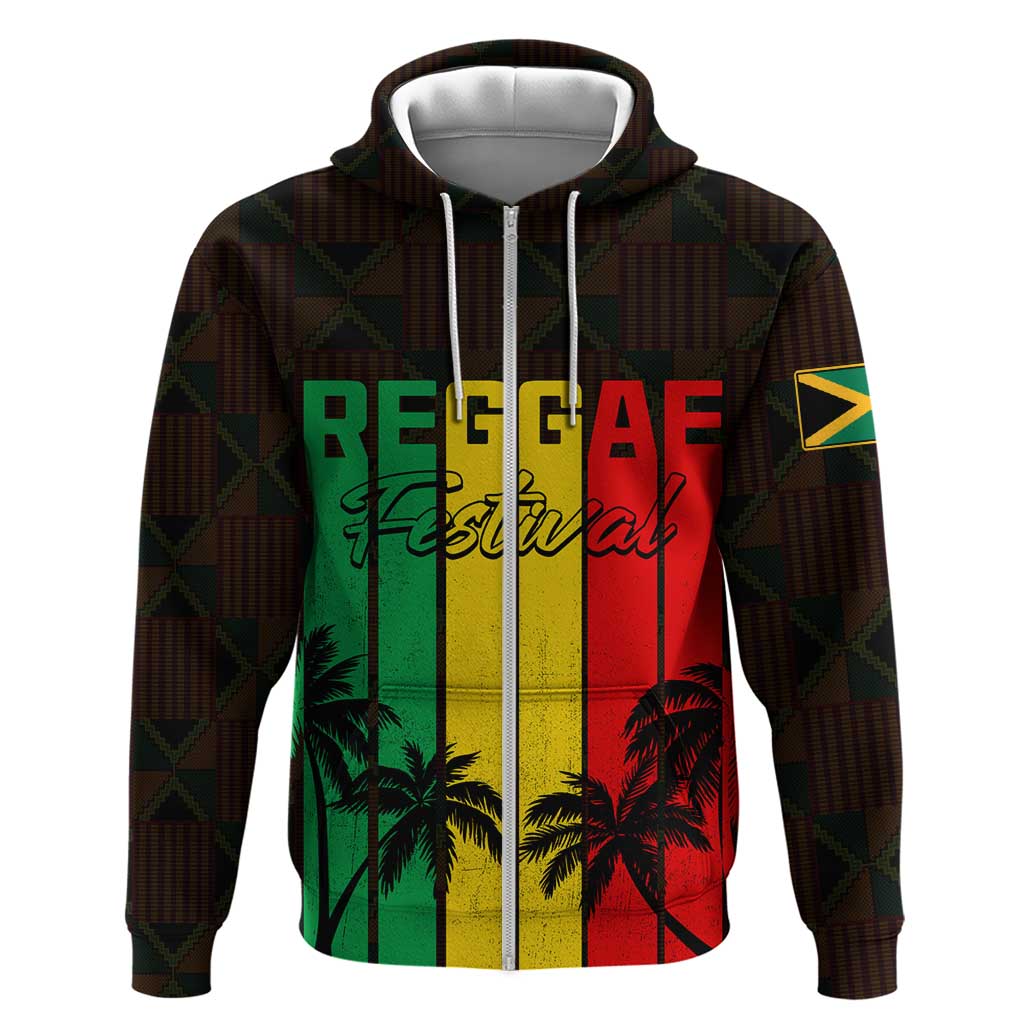 Personalised Jamaica Zip Hoodie Reggae Festival Bob Marley Abstract Portrait