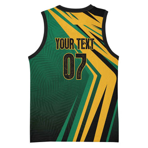 Afro-Jamaican Tropical Palm Personalized Basketball Jersey LT7