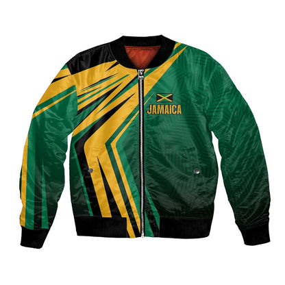 Afro-Jamaican Tropical Palm Personalized Bomber Jacket - African Pride
