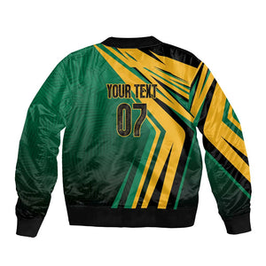 Afro-Jamaican Tropical Palm Personalized Bomber Jacket - African Pride