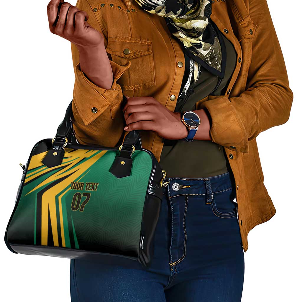 Afro-Jamaican Tropical Palm Personalized Shoulder Handbag - African Pride