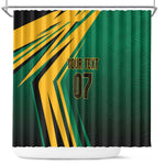 Afro-Jamaican Tropical Palm Personalized Shower Curtain - African Pride