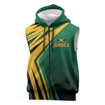 Afro-Jamaican Tropical Palm Personalized Sleeveless Zip Hoodie - African Pride
