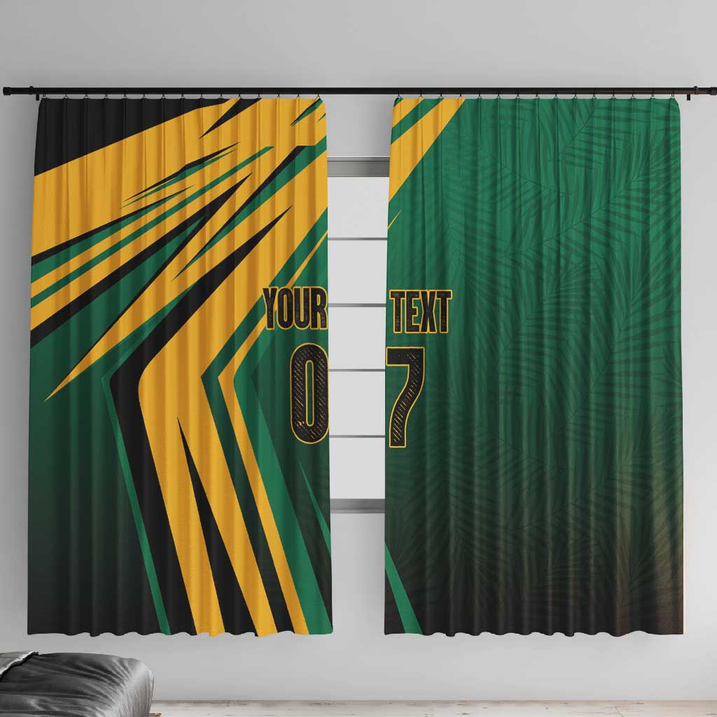 Afro-Jamaican Tropical Palm Personalized Window Curtain - African Pride