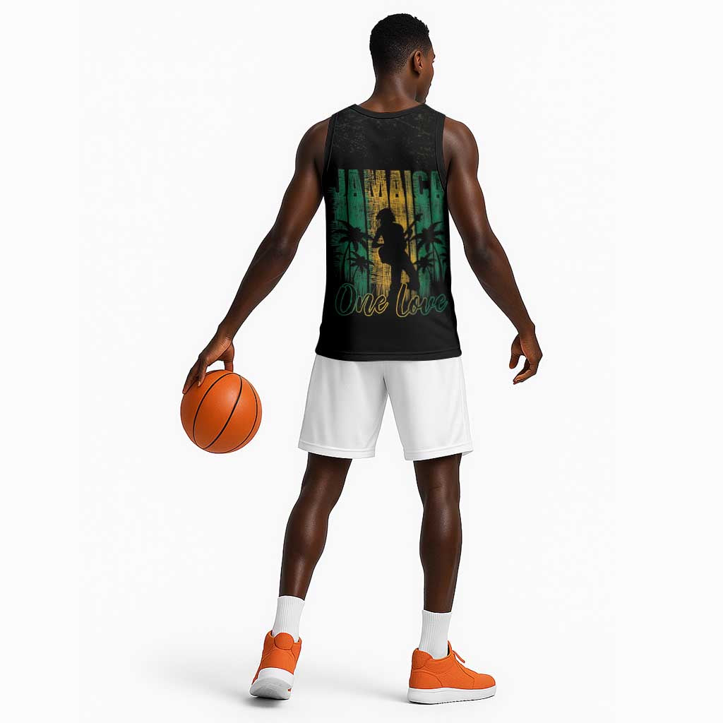 Afro-Jamaican One Love Grunge Basketball Jersey Jamrock LT7