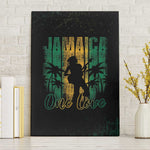Afro-Jamaican One Love Grunge Canvas Wall Art Jamrock - African Pride