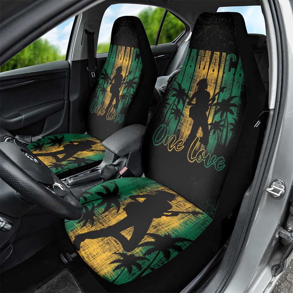 Afro-Jamaican One Love Grunge Car Seat Cover Jamrock - African Pride