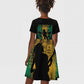 Afro-Jamaican One Love Grunge Kid Short Sleeve Dress Jamrock - African Pride