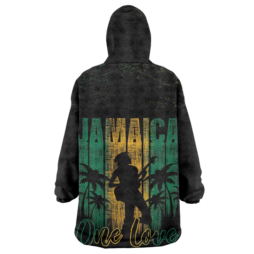 Afro-Jamaican One Love Grunge Kid Wearable Blanket Hoodie Jamrock - African Pride