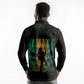 Afro-Jamaican One Love Grunge Long Sleeve Polo Shirt Jamrock - African Pride
