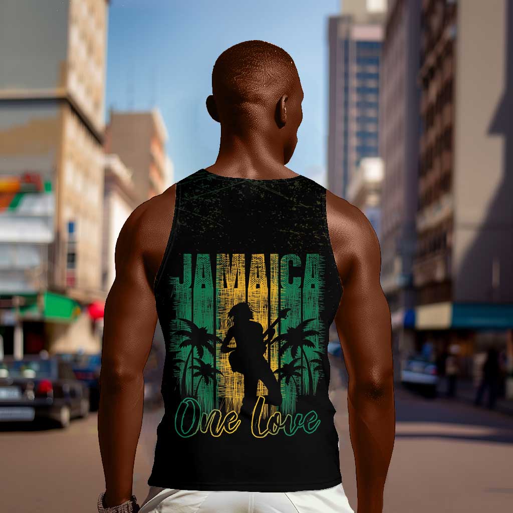 Afro-Jamaican One Love Grunge Men Tank Top Jamrock - African Pride