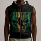 Afro-Jamaican One Love Grunge Sleeveless Zip Hoodie Jamrock - African Pride