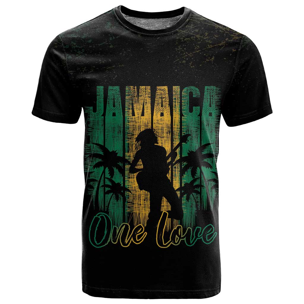 Afro-Jamaican One Love Grunge T shirt Jamrock - African Pride