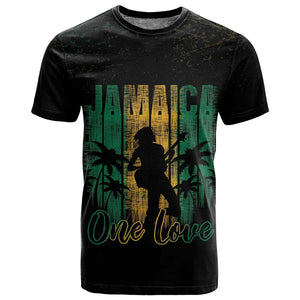 Afro-Jamaican One Love Grunge T shirt Jamrock - African Pride