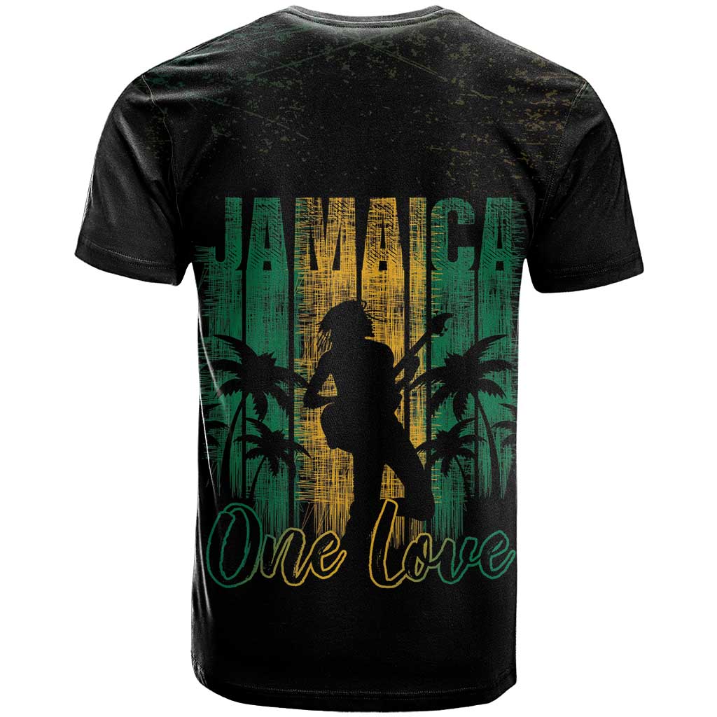 Afro-Jamaican One Love Grunge T shirt Jamrock - African Pride