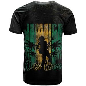 Afro-Jamaican One Love Grunge T shirt Jamrock - African Pride