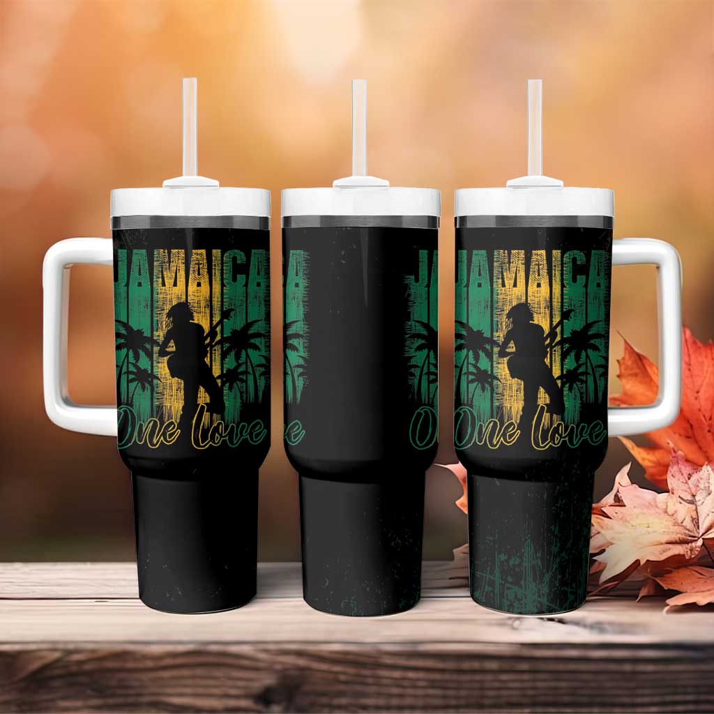 Afro-Jamaican One Love Grunge Tumbler With Handle Jamrock - African Pride