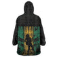 Afro-Jamaican One Love Grunge Wearable Blanket Hoodie Jamrock - African Pride