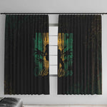 Afro-Jamaican One Love Grunge Window Curtain Jamrock - African Pride