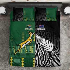Rugby South Africa New Zealand Greatest Rivals Bedding Set Tribal Motifs