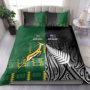 Rugby South Africa New Zealand Greatest Rivals Bedding Set Tribal Motifs