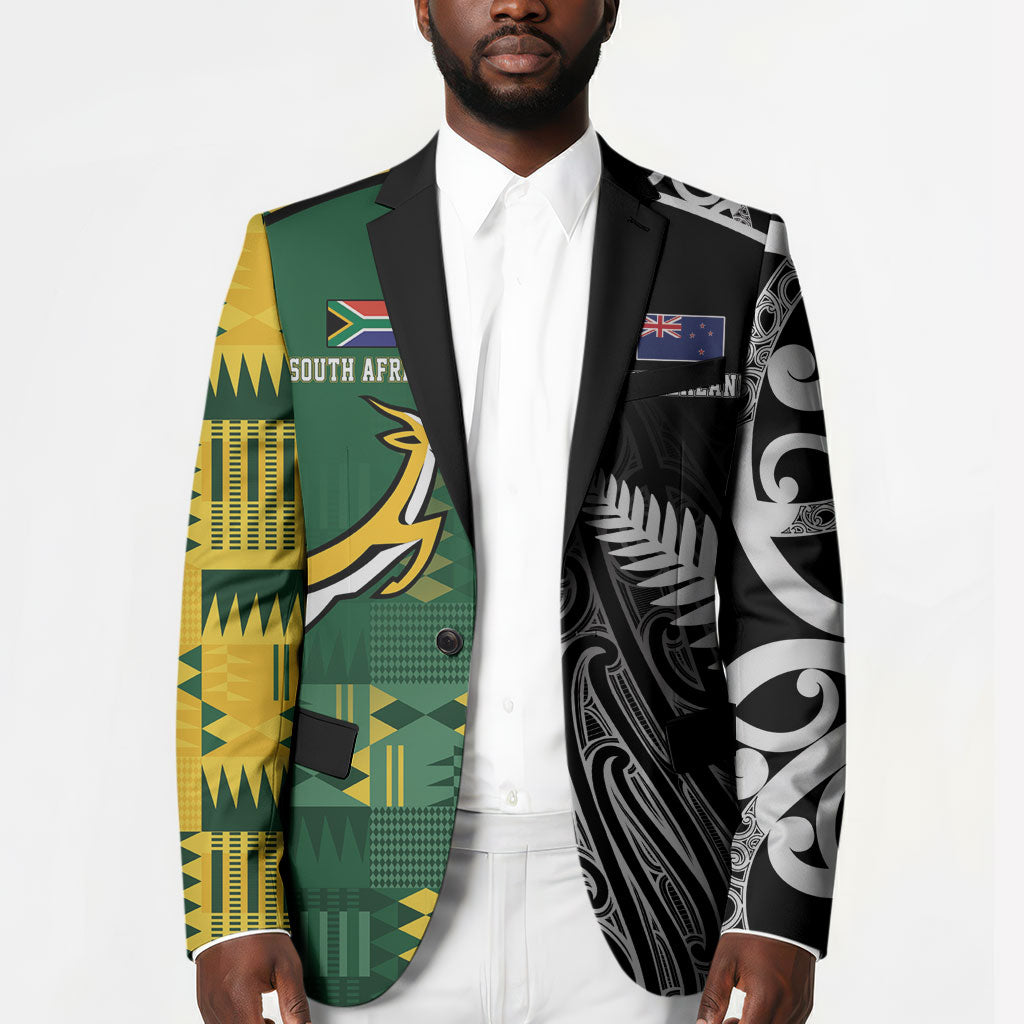 Custom Rugby South Africa New Zealand Greatest Rivals Blazer Tribal Motifs