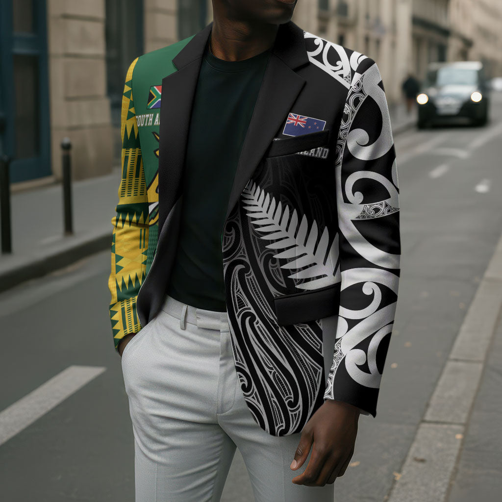 Custom Rugby South Africa New Zealand Greatest Rivals Blazer Tribal Motifs