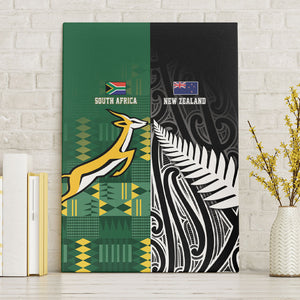Rugby South Africa New Zealand Greatest Rivals Canvas Wall Art Tribal Motifs