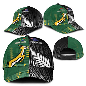 Rugby South Africa New Zealand Greatest Rivals Classic Cap Tribal Motifs