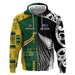 Custom Rugby South Africa New Zealand Greatest Rivals Hoodie Tribal Motifs