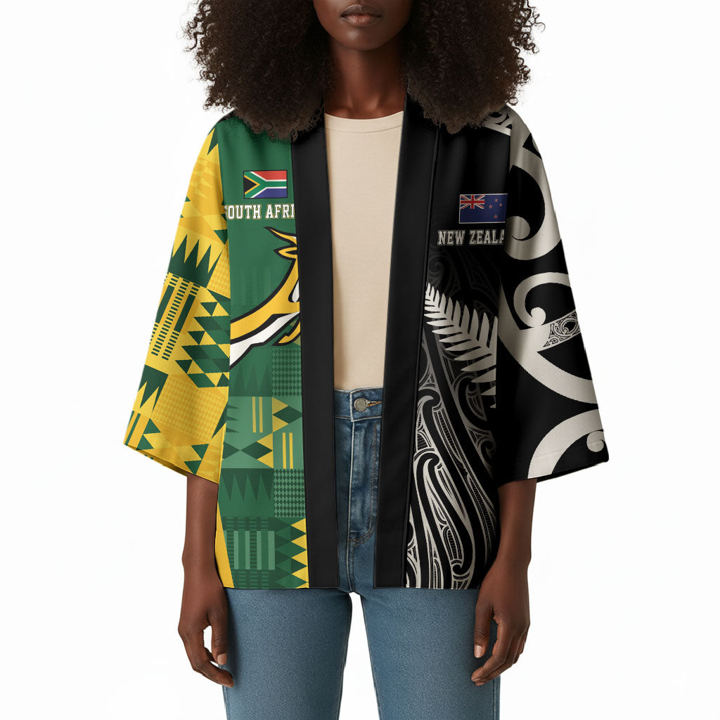 Custom Rugby South Africa New Zealand Greatest Rivals Kimono Tribal Motifs