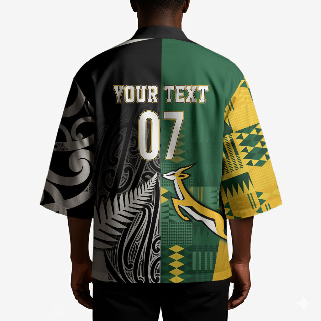 Custom Rugby South Africa New Zealand Greatest Rivals Kimono Tribal Motifs