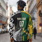 Custom Rugby South Africa New Zealand Greatest Rivals Long Sleeve Button Shirt Tribal Motifs