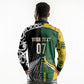 Custom Rugby South Africa New Zealand Greatest Rivals Long Sleeve Polo Shirt Tribal Motifs