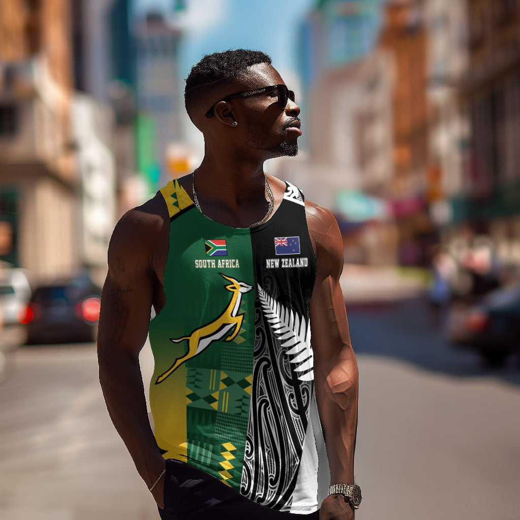 Custom Rugby South Africa New Zealand Greatest Rivals Men Tank Top Tribal Motifs