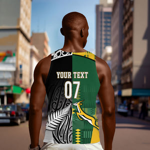 Custom Rugby South Africa New Zealand Greatest Rivals Men Tank Top Tribal Motifs