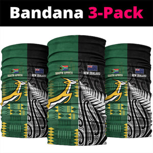 Rugby South Africa New Zealand Greatest Rivals Neck Gaiter Tribal Motifs