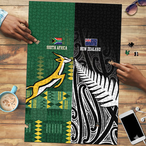 Rugby South Africa New Zealand Greatest Rivals Puzzle Tribal Motifs