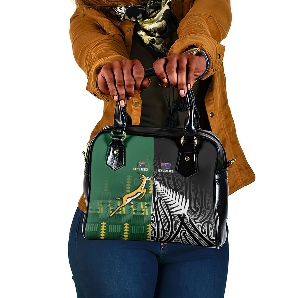 Rugby South Africa New Zealand Greatest Rivals Shoulder Handbag Tribal Motifs