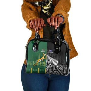 Rugby South Africa New Zealand Greatest Rivals Shoulder Handbag Tribal Motifs