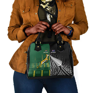 Rugby South Africa New Zealand Greatest Rivals Shoulder Handbag Tribal Motifs